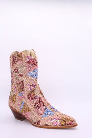 ASTERIA SEQUIN ANKLE BOOTS X FREE PEOPLE - sustainably made MOMO NEW YORK sustainable clothing, boots slow fashion