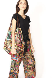 BOHO EMBROIDERED PATCHWORK BAG WILMA - sustainably made MOMO NEW YORK sustainable clothing, offer slow fashion