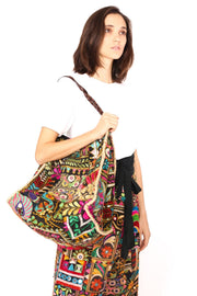 BOHO EMBROIDERED PATCHWORK BAG WILMA - sustainably made MOMO NEW YORK sustainable clothing, offer slow fashion