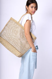 BRAIDED SHOPPING TOTE BAG UTE - sustainably made MOMO NEW YORK sustainable clothing, saleojai slow fashion