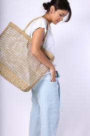 BRAIDED SHOPPING TOTE BAG UTE - sustainably made MOMO NEW YORK sustainable clothing, saleojai slow fashion