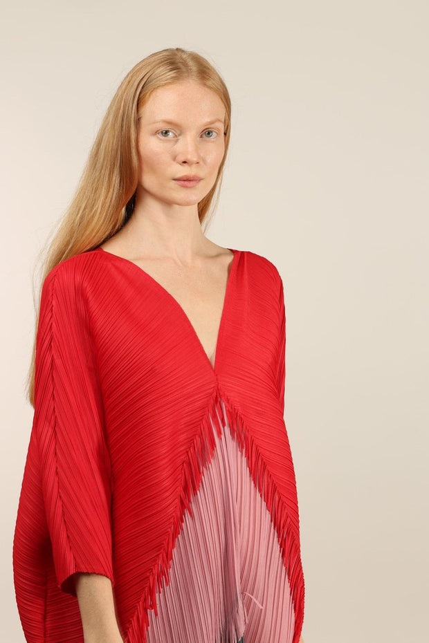 CAFTAN PLEATED DRESS MARA KAFTAN - sustainably made MOMO NEW YORK sustainable clothing, kaftan slow fashion