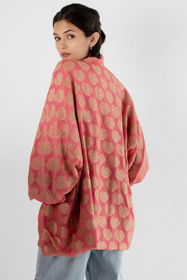 Chiffon Silk Kimono Jacket Yayaoi - sustainably made MOMO NEW YORK sustainable clothing, Kimono slow fashion