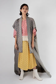 Chiffon Silk Kimono Kaftan Robe Gisele - sustainably made MOMO NEW YORK sustainable clothing, Jacket slow fashion