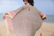 COTTON BLOCK PRINT CARDIGAN ANIKA - sustainably made MOMO NEW YORK sustainable clothing, kaftan slow fashion