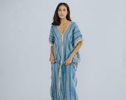 COTTON HEMP KAFTAN DRESS UMA - sustainably made MOMO NEW YORK sustainable clothing, kaftan slow fashion