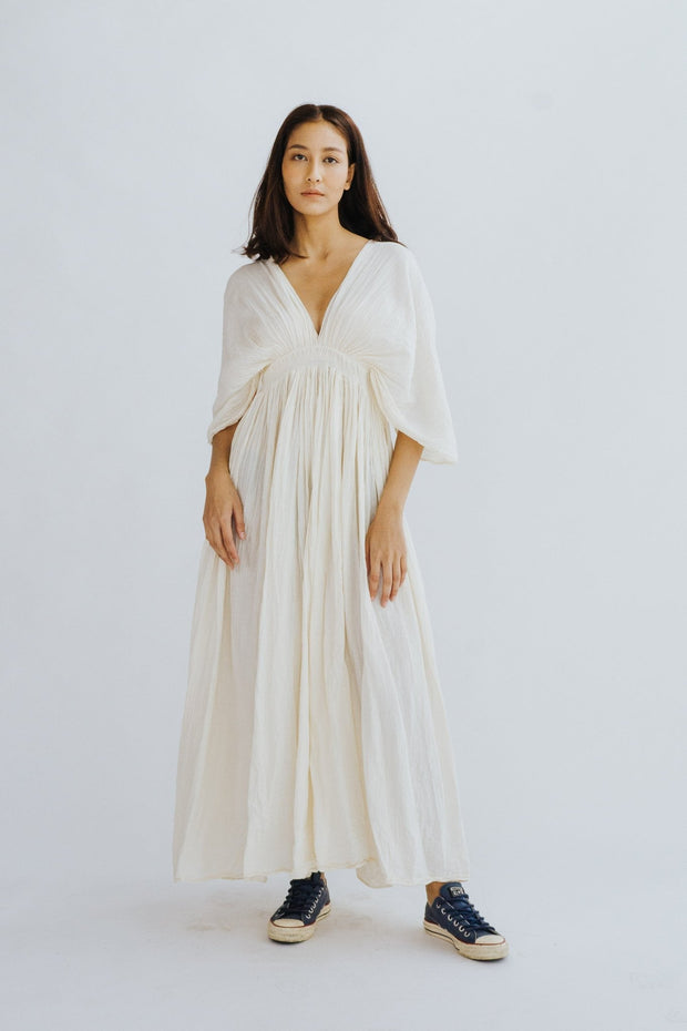 COTTON KAFTAN DRESS JUDD - sustainably made MOMO NEW YORK sustainable clothing, dress slow fashion