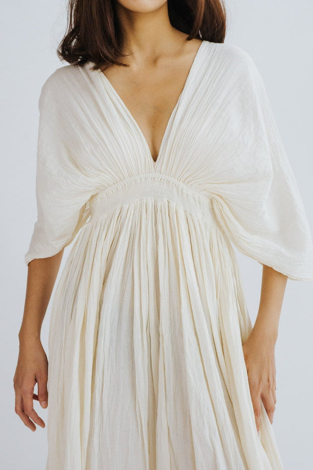 COTTON KAFTAN DRESS JUDD - sustainably made MOMO NEW YORK sustainable clothing, dress slow fashion