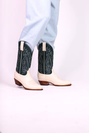 CREME GREEN BOOTS MARJON - sustainably made MOMO NEW YORK sustainable clothing, boots slow fashion