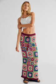 CROCHET DREAM MAXI SKIRT LISA X FREE PEOPLE - sustainably made MOMO NEW YORK sustainable clothing, fall22 slow fashion