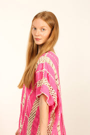 CROCHET KAFTAN SUNKISSED X FREE PEOPLE - sustainably made MOMO NEW YORK sustainable clothing, dress slow fashion