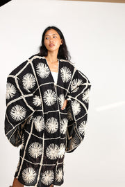 CROCHET KIMONO MAIGRET - sustainably made MOMO NEW YORK sustainable clothing, resort2023 slow fashion