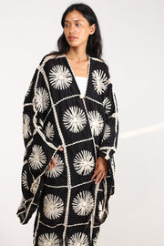 CROCHET KIMONO MAIGRET - sustainably made MOMO NEW YORK sustainable clothing, resort2023 slow fashion