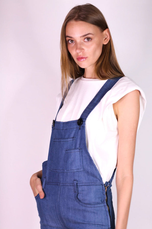 DENIM JUMPSUIT BREE - sustainably made MOMO NEW YORK sustainable clothing, pants slow fashion