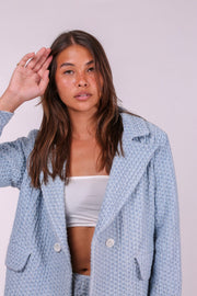 DENIM SUIT TAYLOR - sustainably made MOMO NEW YORK sustainable clothing, pants slow fashion