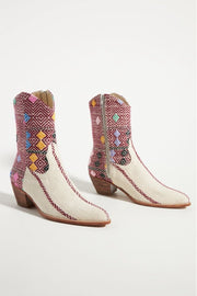 DIAMOND EMBROIDERED WESTERN BOOTS X ANTHROPOLOGIE - sustainably made MOMO NEW YORK sustainable clothing, boots slow fashion