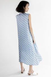 Dress Karen Modal Silk Polka Dot - sustainably made MOMO NEW YORK sustainable clothing, kaftan slow fashion