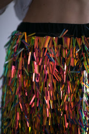 EMBELLISHED SKIRT SRISA - sustainably made MOMO NEW YORK sustainable clothing, skirt slow fashion