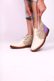 EMBROIDERED ANKLE SHOE JULIA - sustainably made MOMO NEW YORK sustainable clothing, slow fashion