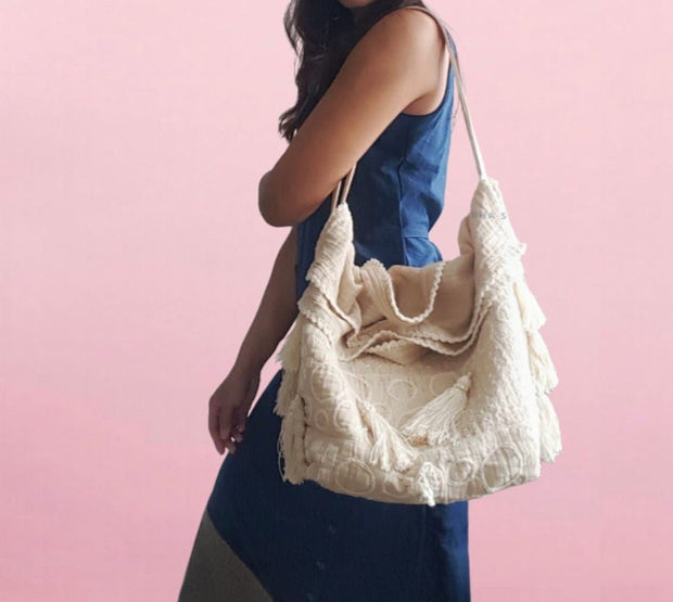 EMBROIDERED BOHO CHIC BAG ORION - sustainably made MOMO NEW YORK sustainable clothing, resort2023 slow fashion