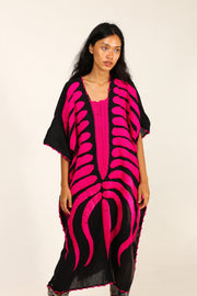 EMBROIDERED CAFTAN KAFTAN MARIE CLAIRE - sustainably made MOMO NEW YORK sustainable clothing, kaftan slow fashion