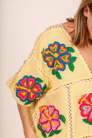 EMBROIDERED KAFTAN DRESS JOSIN - sustainably made MOMO NEW YORK sustainable clothing, kaftan slow fashion