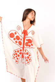 EMBROIDERED KAFTAN DRESS SANELA - sustainably made MOMO NEW YORK sustainable clothing, kaftan slow fashion