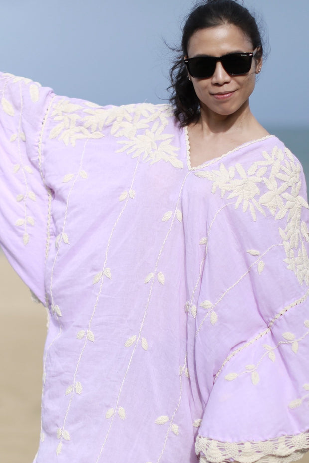 EMBROIDERED KAFTAN NATALIE - sustainably made MOMO NEW YORK sustainable clothing, kaftan slow fashion