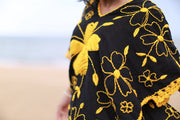 EMBROIDERED KAFTAN TOP NINA - sustainably made MOMO NEW YORK sustainable clothing, offer slow fashion