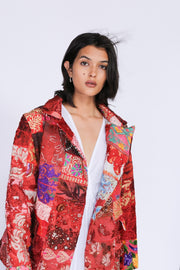 Embroidered Patchwork Jacket Frida - sustainably made MOMO NEW YORK sustainable clothing, fall22 slow fashion