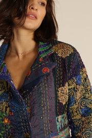 EMBROIDERED PATCHWORK JACKET PENNY - sustainably made MOMO NEW YORK sustainable clothing, Jacket slow fashion