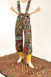 EMBROIDERED PATCHWORK JUMPSUIT HENRY - sustainably made MOMO NEW YORK sustainable clothing, fall22 slow fashion