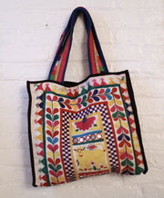 EMBROIDERED SHOPPER TOTE KULA - sustainably made MOMO NEW YORK sustainable clothing, offer slow fashion