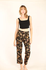 EMBROIDERED VELVET PANTS DEWI - sustainably made MOMO NEW YORK sustainable clothing, fall22 slow fashion