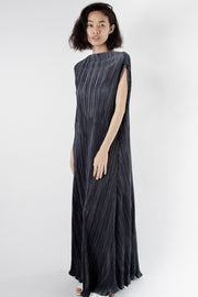 EVENING PLEAT DRESS ONUSA - sustainably made MOMO NEW YORK sustainable clothing, kaftan slow fashion