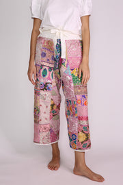 FISHERMAN PANTS EMBROIDERED PATCHWORK GIVA - sustainably made MOMO NEW YORK sustainable clothing, pants slow fashion