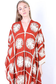 FLORA CROCHET KIMONO X FREE PEOPLE - sustainably made MOMO NEW YORK sustainable clothing, crochet slow fashion