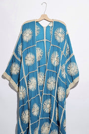 FLORA HAND CROCHET KIMONO - sustainably made MOMO NEW YORK sustainable clothing, crochet slow fashion