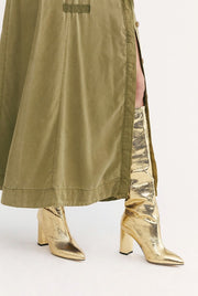 Gold Good Fortunate Tall Boots - sustainably made MOMO NEW YORK sustainable clothing, boots slow fashion