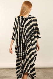 HAND BATIK GOLD DOT KAFTAN LIENA - sustainably made MOMO NEW YORK sustainable clothing, dress slow fashion