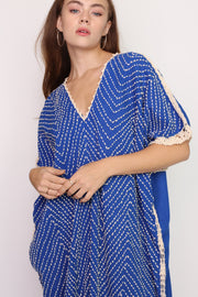 HAND CROCHET STITCH KAFTAN MALIA - sustainably made MOMO NEW YORK sustainable clothing, crochet slow fashion