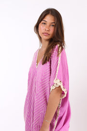 HAND EMBROIDERED KAFTAN MALIA - sustainably made MOMO NEW YORK sustainable clothing, kaftan slow fashion