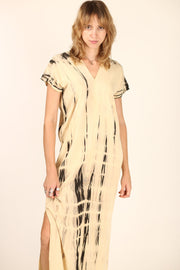 HAND NATURAL TIE DYE KAFTAN NIKI - sustainably made MOMO NEW YORK sustainable clothing, kaftan slow fashion