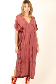 HAND NATURAL TIE DYE KAFTAN NIKI - sustainably made MOMO NEW YORK sustainable clothing, kaftan slow fashion