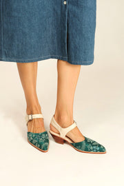 HEELED SANDALS INDIA - sustainably made MOMO NEW YORK sustainable clothing, resort2023 slow fashion