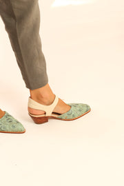 HEELED WESTERN SANDALS EVIN - sustainably made MOMO NEW YORK sustainable clothing, sandals slow fashion