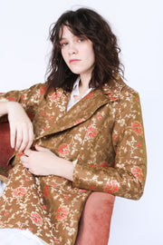 Jacket Frida in Flower Silk print - sustainably made MOMO NEW YORK sustainable clothing, offer slow fashion