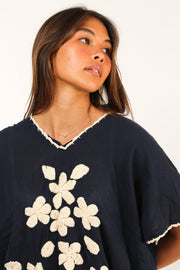 KAFTAN ALEXANDRA HAND EMBROIDERED - sustainably made MOMO NEW YORK sustainable clothing, kaftan slow fashion