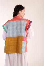 KANTHA QUILT VEST HENISSA - sustainably made MOMO NEW YORK sustainable clothing, slow fashion