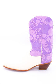 LAVENDER WESTERN BOOTS NANCY - sustainably made MOMO NEW YORK sustainable clothing, boots slow fashion